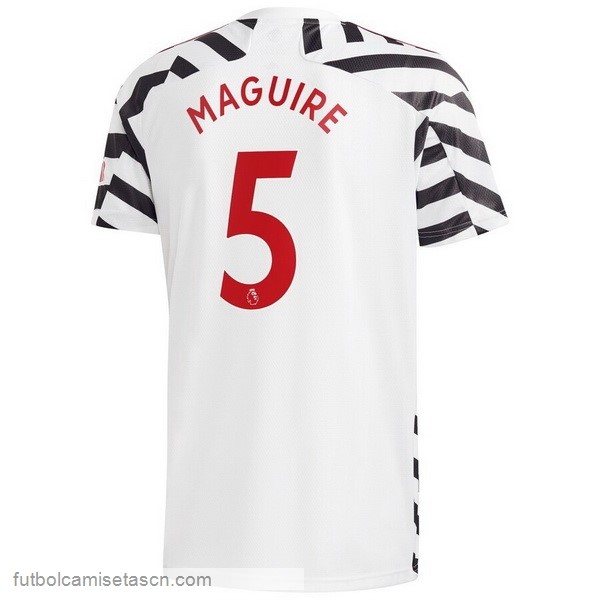 Camiseta Manchester United NO.5 Maguire 3ª 2020/21 Blanco